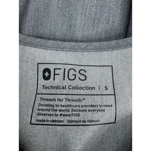 Figs Women's Technical Collection  Grey Top - Size S - Picture 6 of 6
